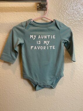 My Auntie Is My Favorite Teal Long-Sleeve One-Piece